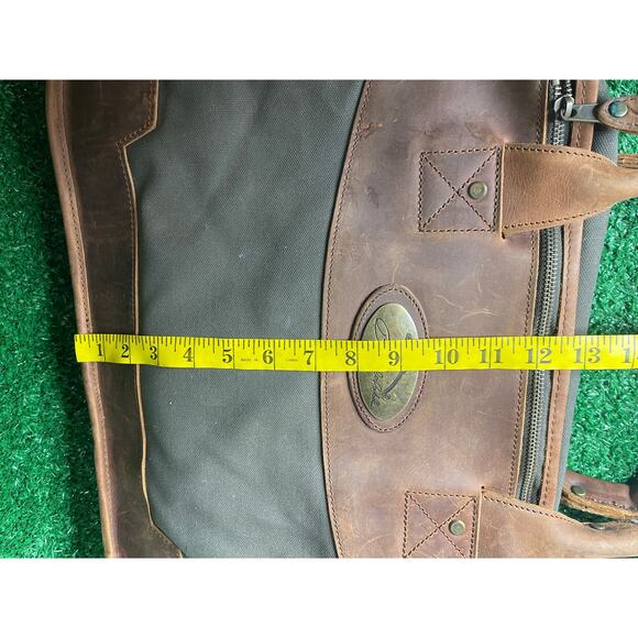 Bob Timberlake Briefcase/Messenger Bag Leather & Canvas - Picture 5 of 8